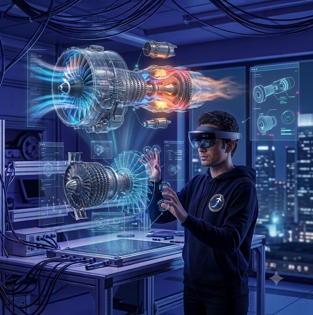 Immersive AR VR aerospace learning